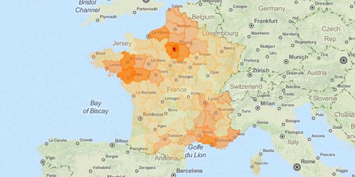 Pénurie De Carburant : La Carte De France Des Départements serapportantà Région Et Département France