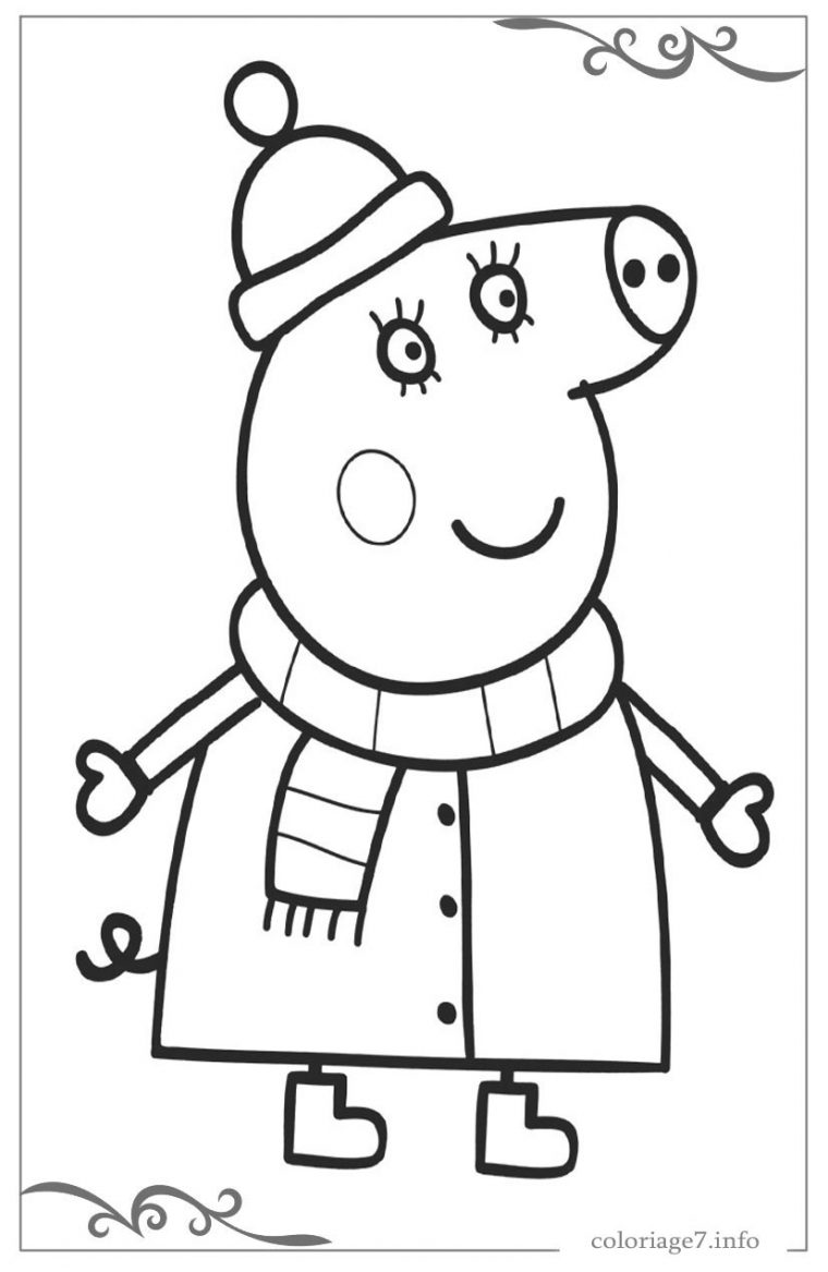 Peppa Pig Coloriages Pour Les Enfants tout Dessin Pour Enfant À Colorier