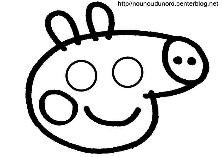 Peppa Pig Masque À Imprimer encequiconcerne Peppa Pig A Colorier