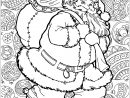 Pere Noel Avec Fond - Noël - Coloriages Difficiles Pour Adultes dedans Coloriage De Père Noel Gratuit A Imprimer