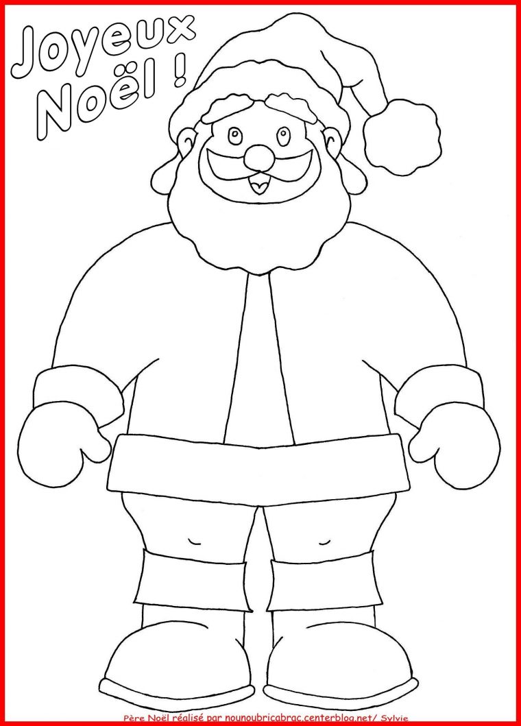 Père Noël Un Coloriage dedans Coloriage De Père Noel Gratuit A Imprimer