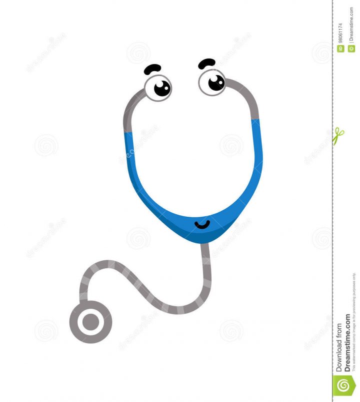 Personnage De Dessin Animé Mignon De Stéthoscope Médical intérieur Dessin Stéthoscope