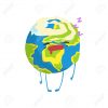 Personnage De Planète Terre Dessin Animé Mignon Dormant, Drôle Emoji Globe  Vector Illustration serapportantà Image De La Terre Dessin