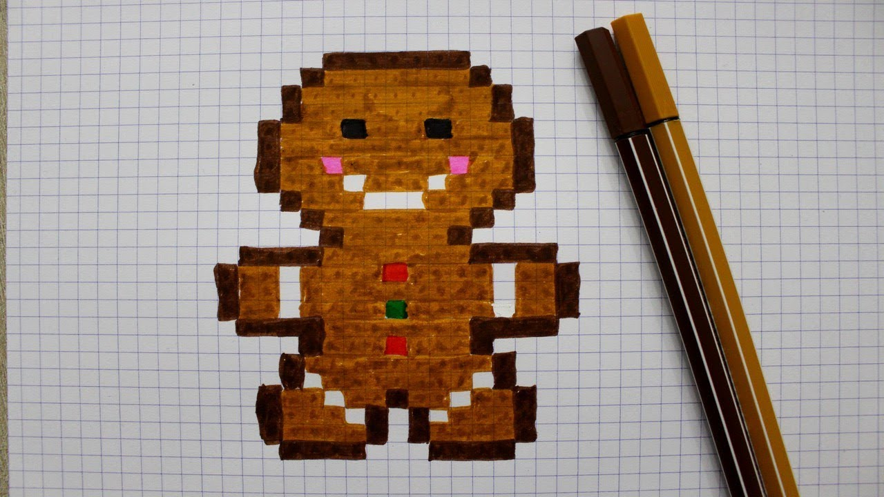 Petit Biscuit En Pixel Art dedans Dessin Pixel Noel