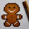 Petit Biscuit En Pixel Art destiné Pixel Art De Noël
