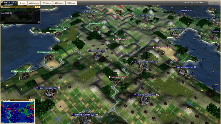 Petit Coup De Peinture Pour Freeciv Webgl, Le Clone De serapportantà Jeux En Ligne Pour Tout Petit