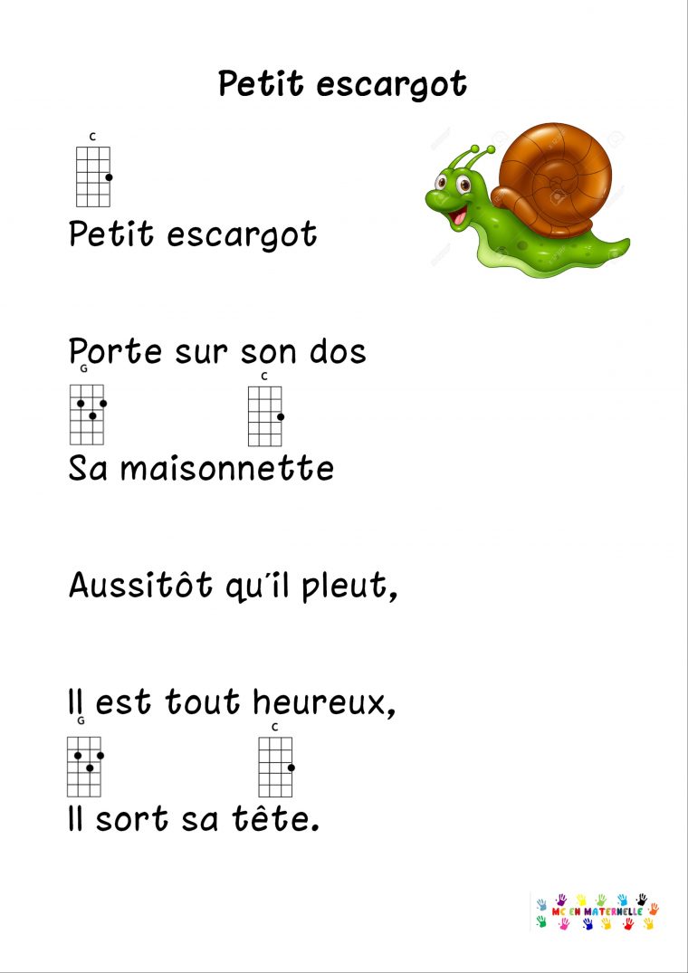 Petit Escargot Pour Ukulélé – Mc En Maternelle dedans Jeux Gratuit Escargot