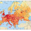 Photo Store Carte Densite Population Mondiale Download tout Carte De L Europe 2017