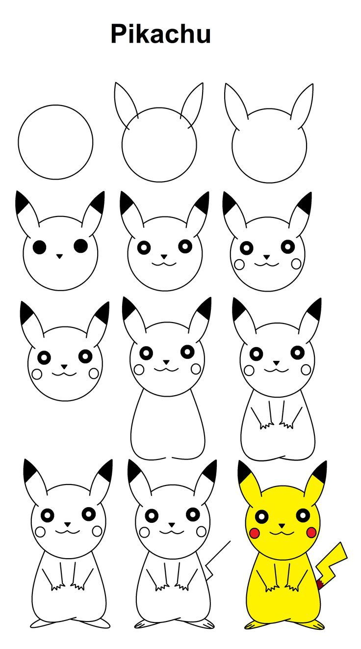 Pikachu #step-By-Step #tutorial, #pikachu #stepbystep encequiconcerne Dessin De Pikachu Facile 