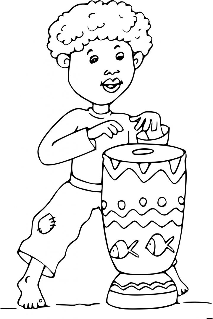 Pin On Coloriage encequiconcerne Coloriage Afrique À Imprimer