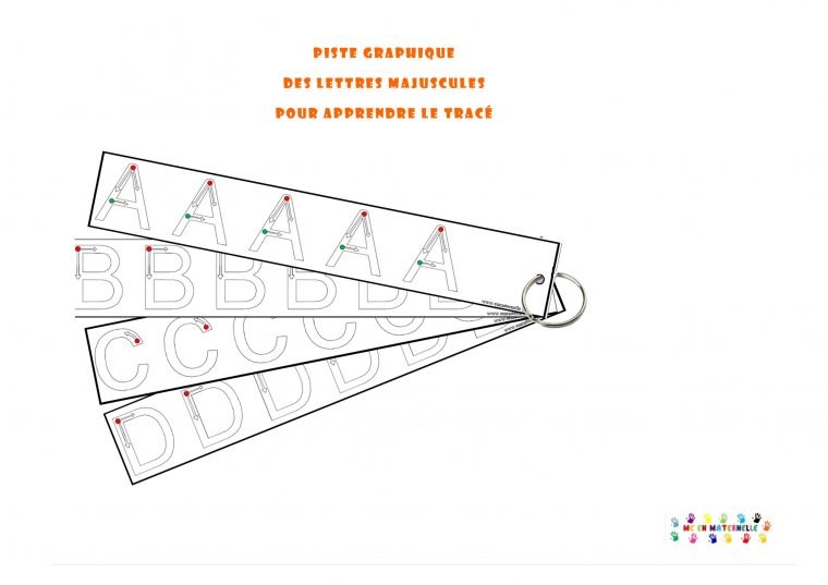 Piste Graphique Des Lettres Majuscules Pour Apprendre Le à Apprendre À Tracer Les Chiffres