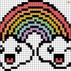 Pixel Art Arc-En-Ciel Par Tête À Modeler pour Coloriage Pixel Gratuit