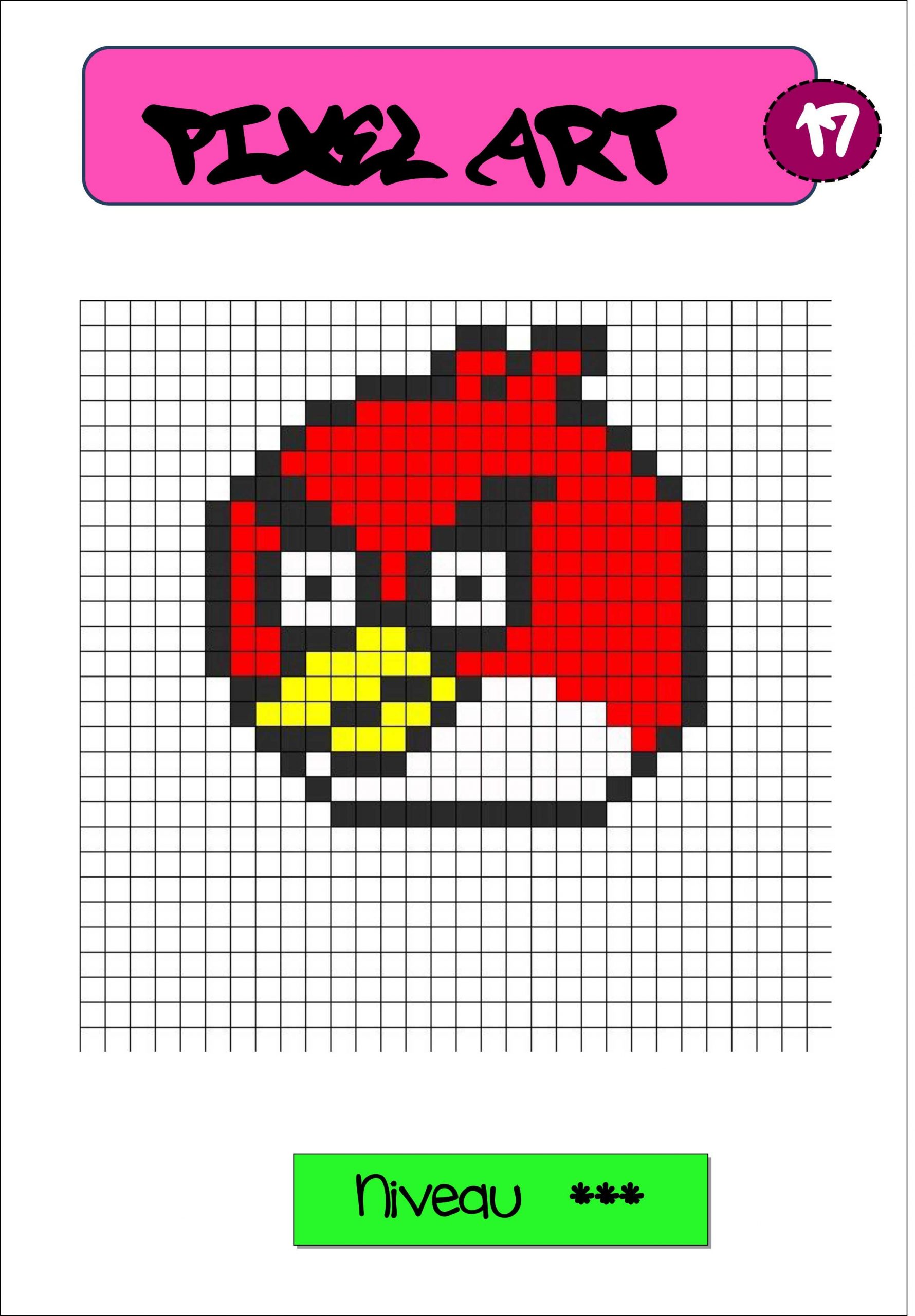 Pixel Art Autonomie Reproduction Sur Quadrillage | Coloriage dedans Jeu De Coloriage Pixel 