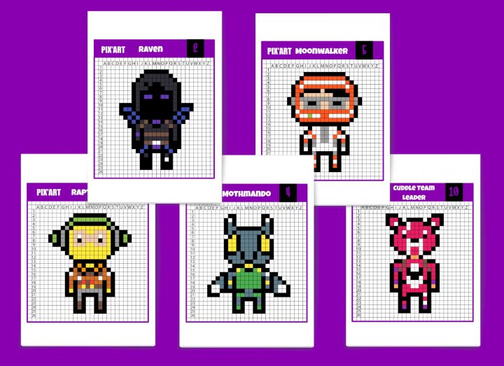 Pixel Art Fornite : 12 Modèles À Télécharger Gratuitement concernant Jeux De Billes Gratuits