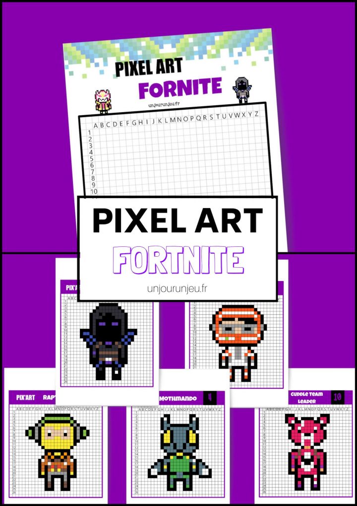 Pixel Art Fornite : 12 Modèles À Télécharger Gratuitement pour Jeux De Billes Gratuits