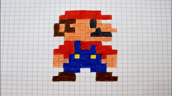 Pixel Art Mario avec Dessin Pixel Noel