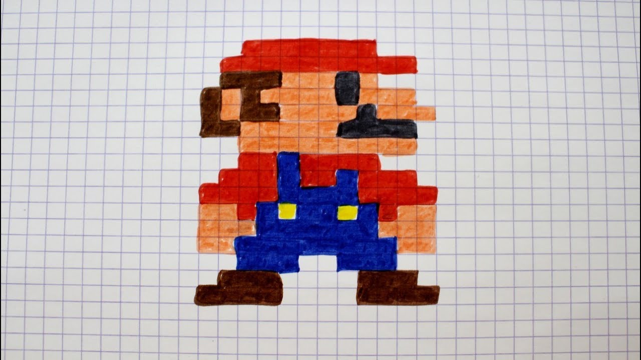 Pixel Art Mario avec Dessin Pixel Noel 