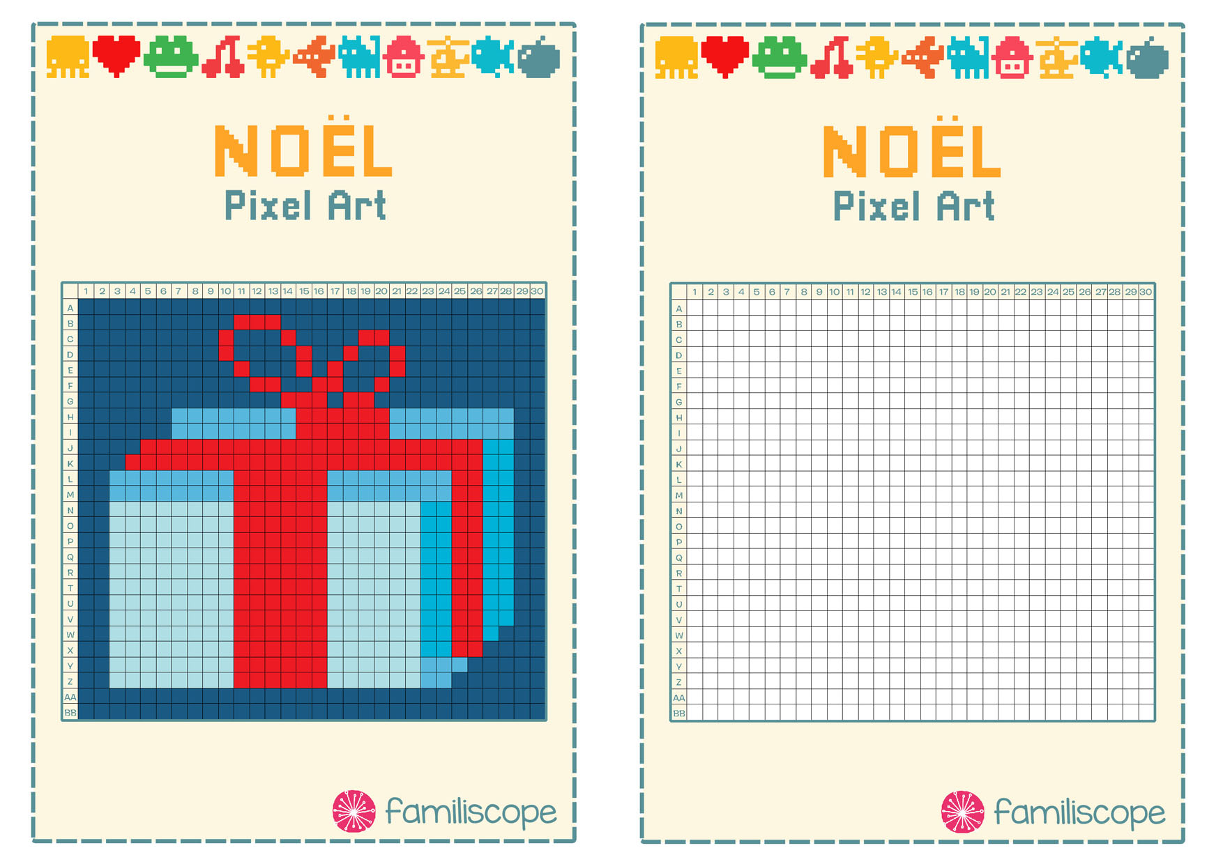 Pixel Art Noël : Cadeau De Noël intérieur Dessin Pixel Noel