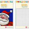 Pixel Art Noël : Tête De Père Noël serapportantà Pixel Art Pere Noel