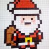 Pixel Art - Page 3 pour Dessin Pixel Noel
