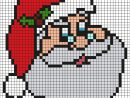 Pixel Art Père Noël Par Tête À Modeler dedans Coloriage De Pere Noel A Imprimer Gratuitement