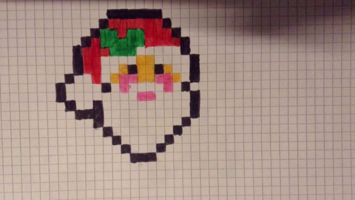 Pixel Art Père-Noël {Spécial Noël} – concernant Dessin Pixel Noel