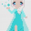 Pixel Art Princesse La Reine Des Neiges Par Tête À Modeler avec Jeu De Coloriage Pixel