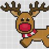 Pixel Art Renne De Noël Par Tête À Modeler à Dessin Pixel Noel