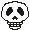 Pixel Art Tête De Mort Par Tête À Modeler concernant Coloriage Pixel Gratuit
