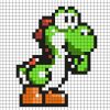 Pixel Art Yoshi Dinosaure Par Tête À Modeler intérieur Jeu De Coloriage Pixel