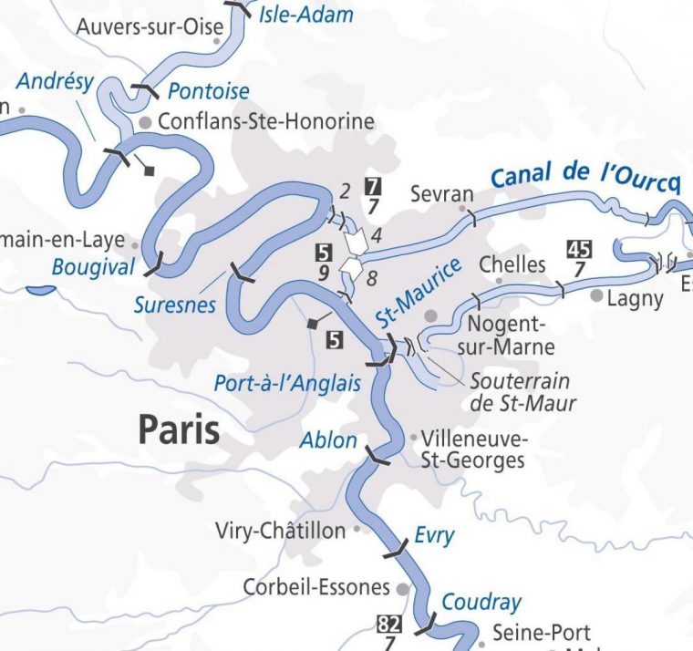 Plan De Paris Seine – Paris La Carte De Fleuve (Île-De dedans Carte Fleuve France