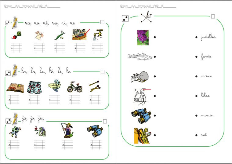 Plan De Travail Cp – Zaubette tout Travail De Cp A Imprimer Gratuit