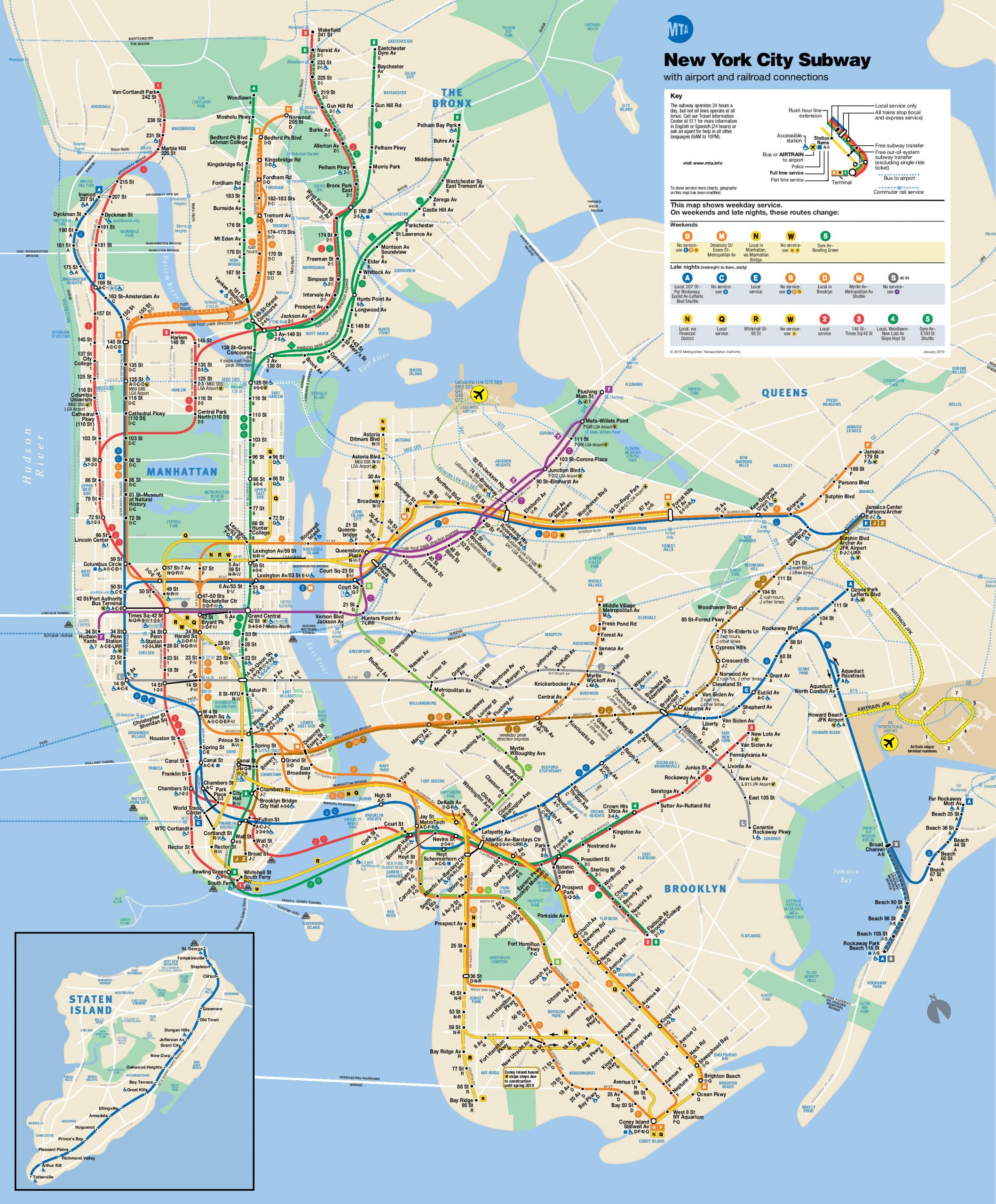 Plan Métro New York (Pdf À Imprimer / Interactif). Carte concernant Carte De Fra