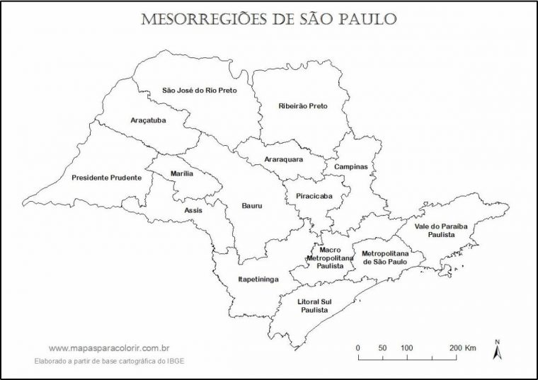 Plan São Paulo Vierge – Noms Régions – Carte São Paulo serapportantà Carte Des Régions Vierge