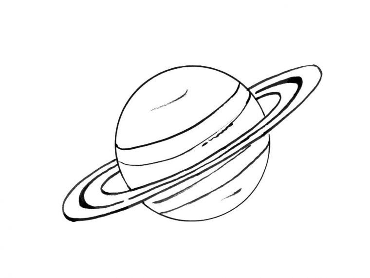 Planète #8 (Nature) – Coloriages À Imprimer destiné Saturne Dessin