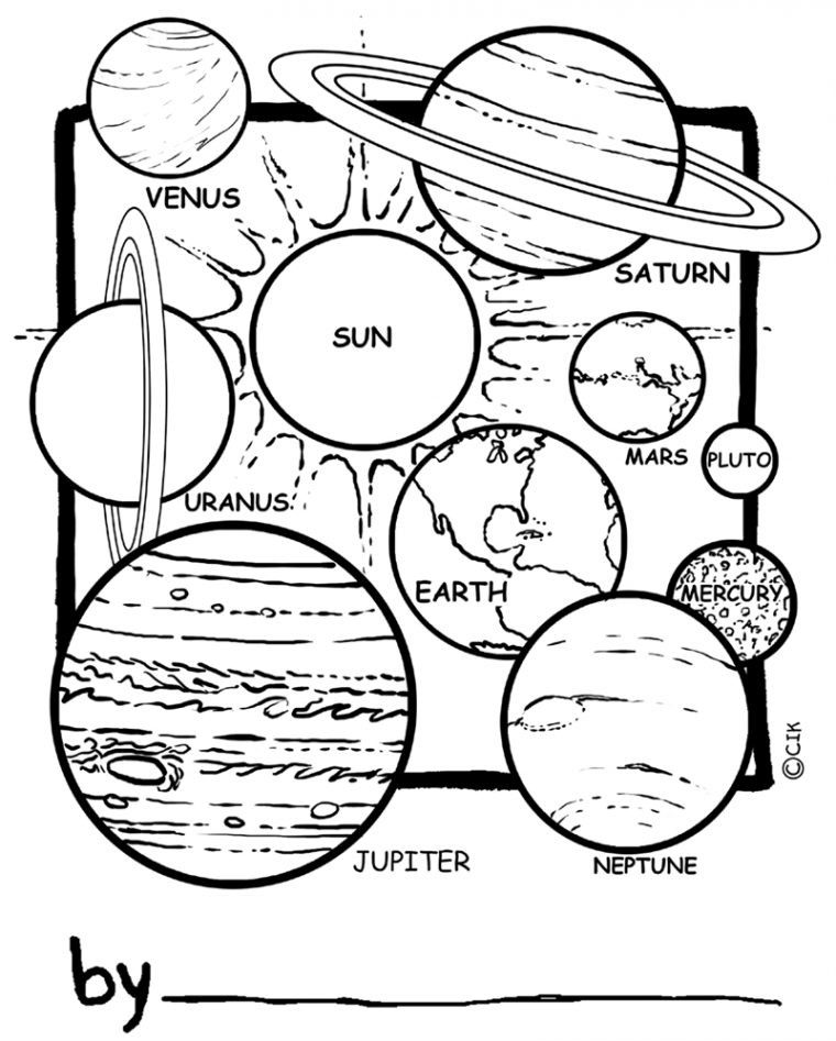 Planète #9 (Nature) – Coloriages À Imprimer intérieur Saturne Dessin