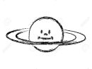 Planète Dessin Animé Saturn Galaxie Icône Vector Illustration avec Saturne Dessin