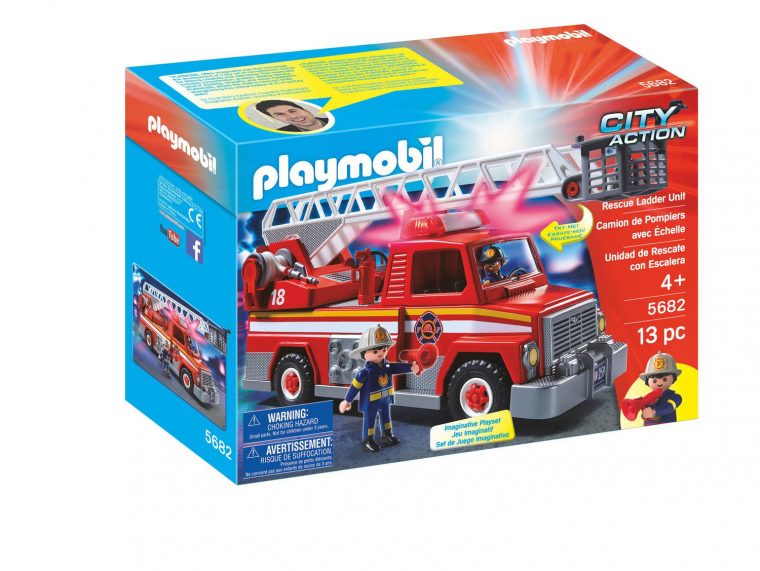 Playmobil Camion De Pompiers Avec Échelle 5682 Jeu Complet dedans Jeux De Camion De Pompier Gratuit