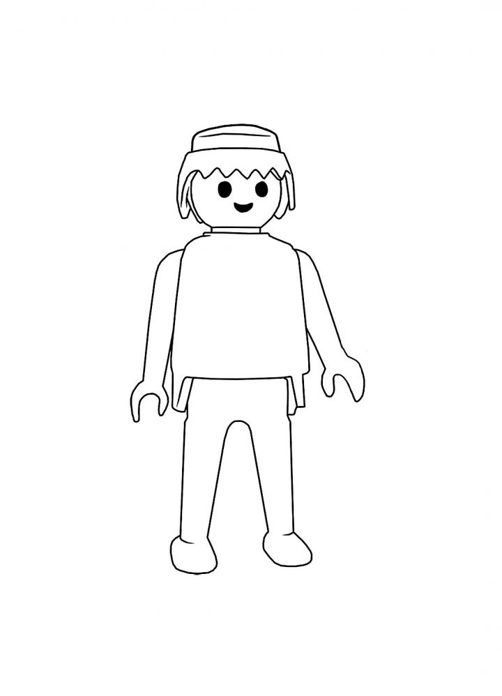 Playmobil Personnage Simple – Coloriage Playmobil intérieur Personnage A Colorier