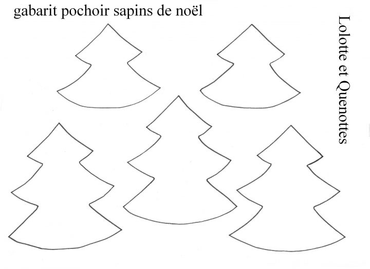 Pochoir Sapins De Noël destiné Gabarit Sapin De Noel