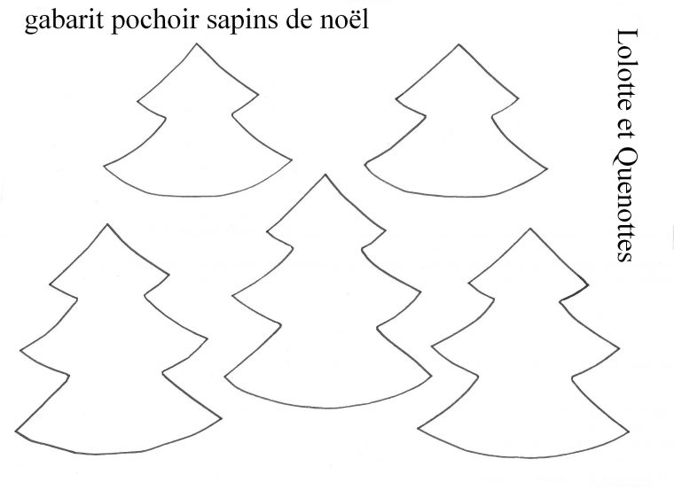 Pochoir Sapins De Noël pour Gabarit Sapin De Noel A Imprimer