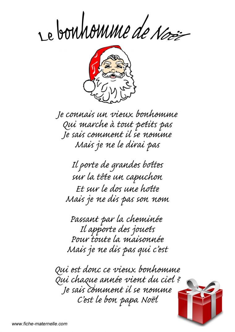 Poésie Sur Le Thème De Noël à Imagier Noel Maternelle