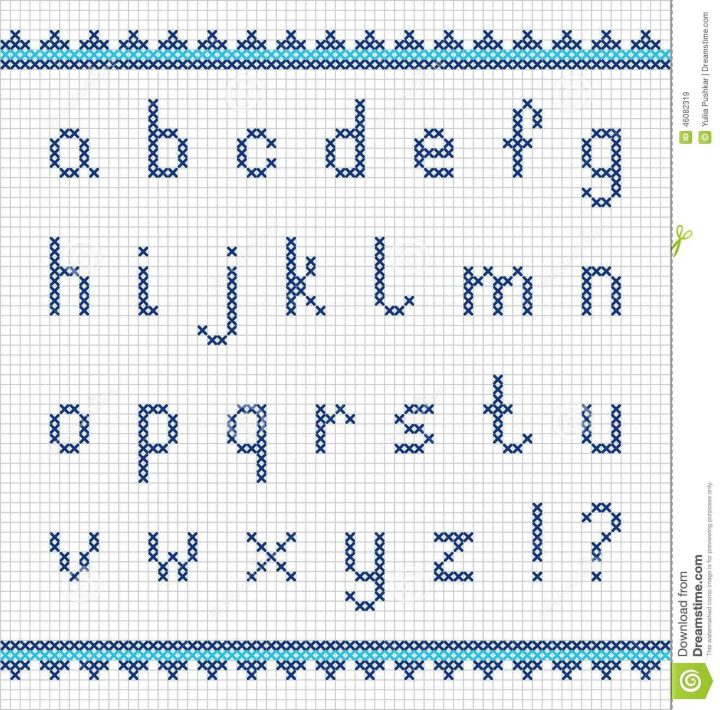 Point De Croix Alphabet Majuscule Et Minuscule encequiconcerne Alphabet Majuscule Et Minuscule