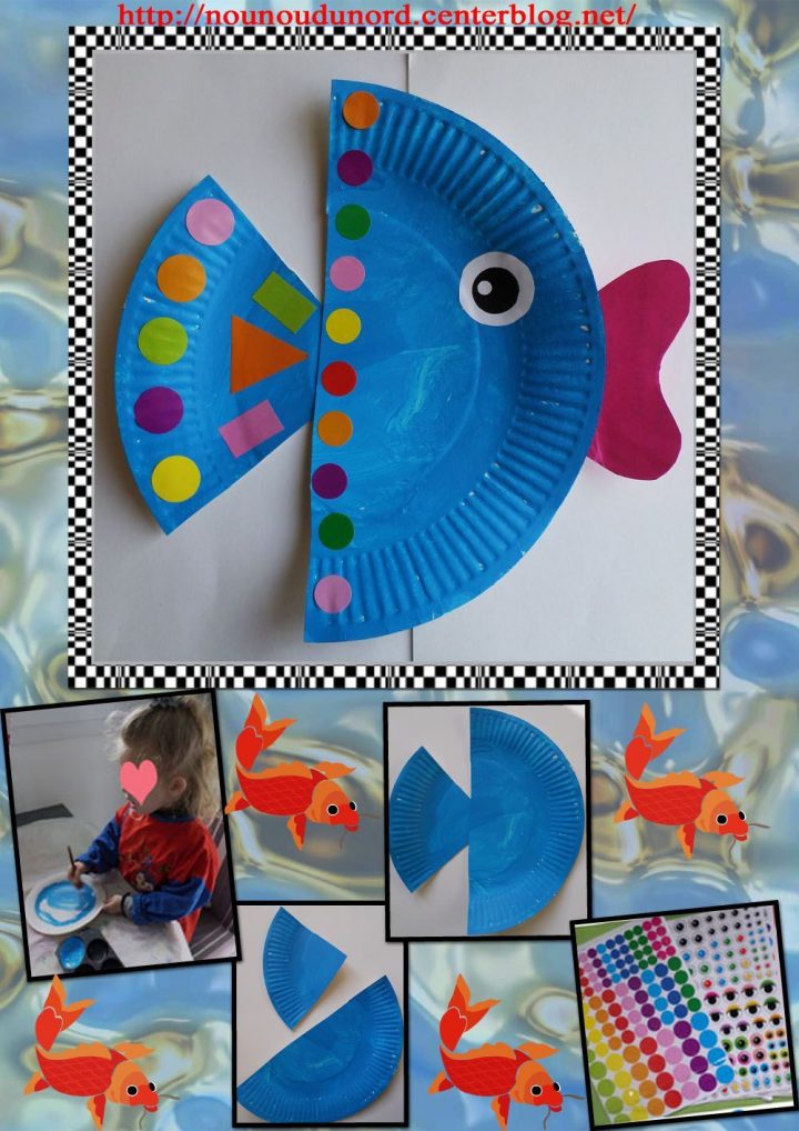 Poisson Réalisé Par Soline 4 Ans Avec Une Assiette En Carton pour Activité Manuelle 4 Ans