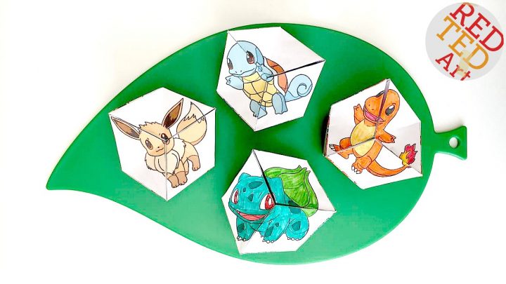 Pokemon Evolution Diy Kaleidoscope Paper Toy – Red Ted Art concernant Paper Toy A Imprimer