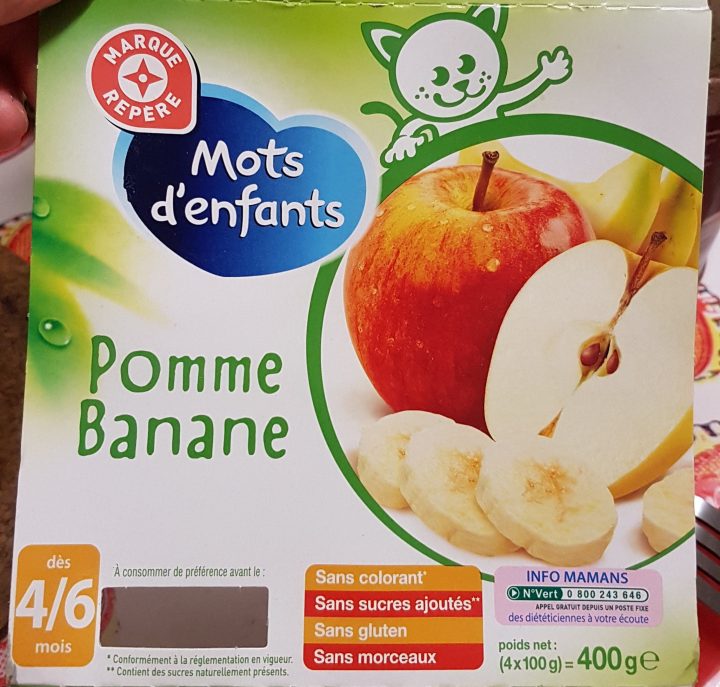 Pomme Banane Mot D'enfant – Mots D'enfants – 4 X 100G destiné Mot Pour Enfant