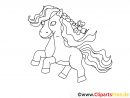 Poney Clip Art Gratuit – Cheval À Colorier - Chevaux avec Image De Cheval A Colorier