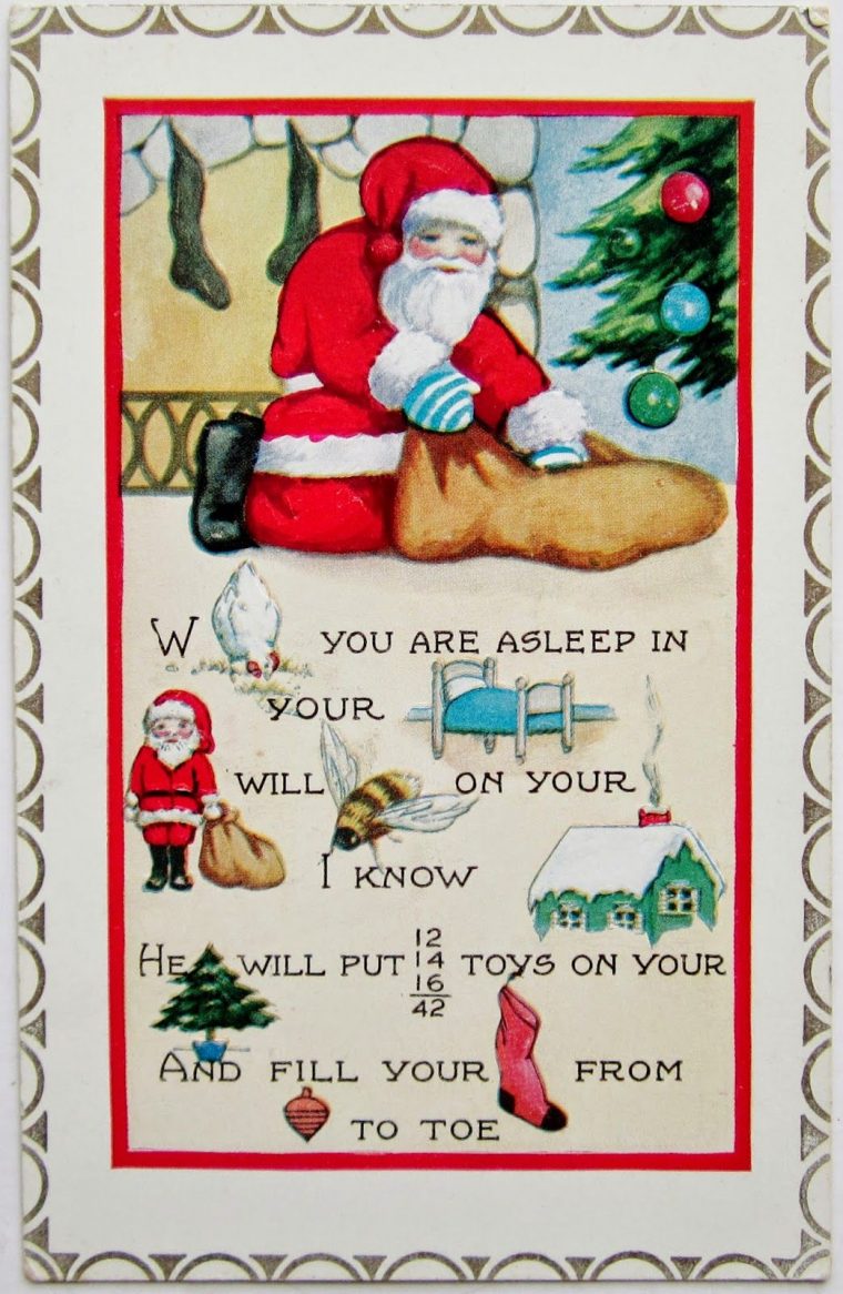 Postcardiva Postcard Blog: Whitney Rebus Christmas Postcards dedans Rebus Noel