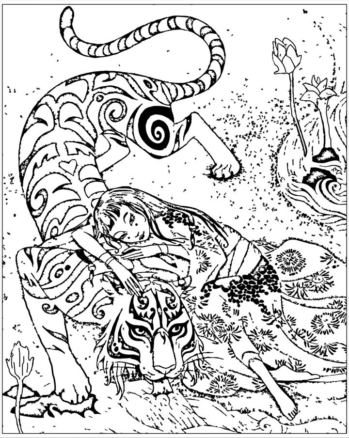 Pour Chine Inspire Livre Tigre Le Devoue De Qifeng Shen destiné Livre De Coloriage À Imprimer