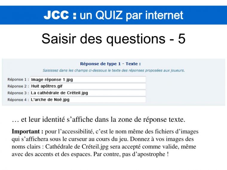 Ppt – Jcc : Un Quiz Par Internet Powerpoint Presentation dedans Question Reponse Jeu